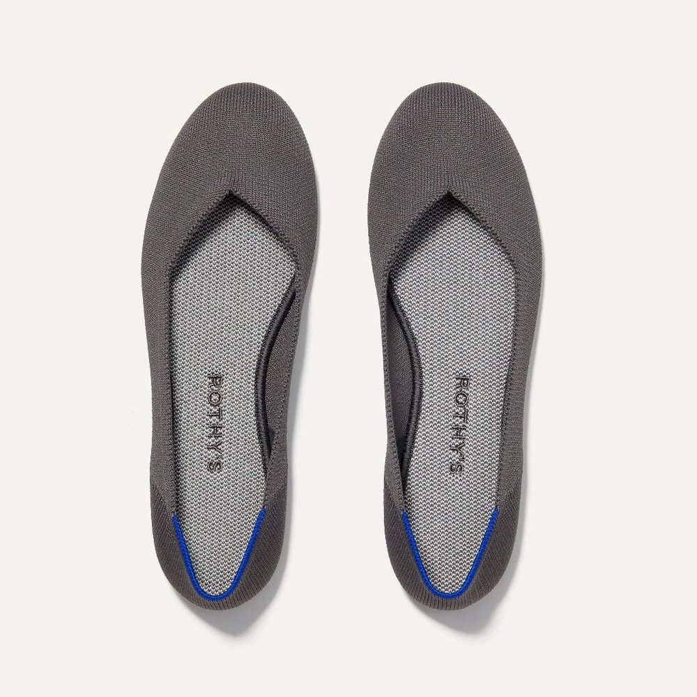 Rothy's The Flat in Pebble Grey Color